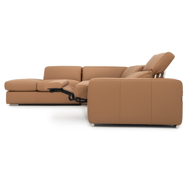 Whitmore Reclining Sectional Sofa Cognac