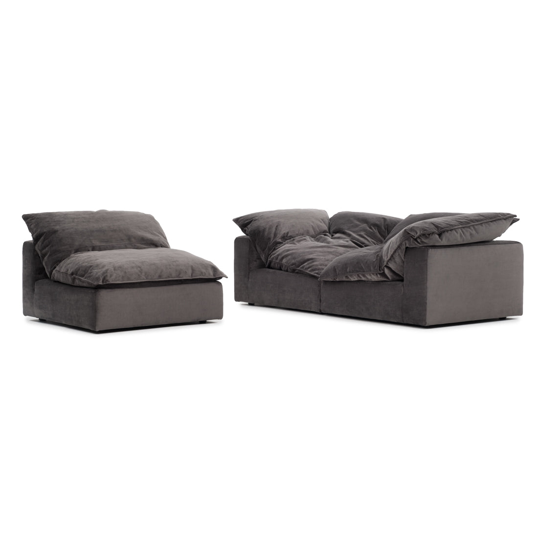 Nuage Fabric Modular Sofa Dark Grey