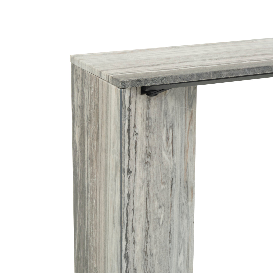 Waseem Marble Console Table Dark Grey