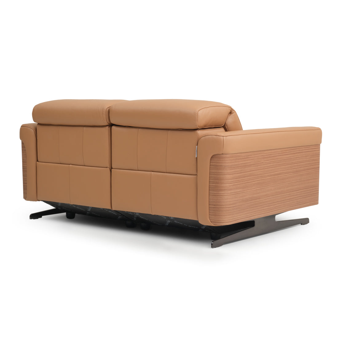 Walida Leather Reclining Loveseat Cognac