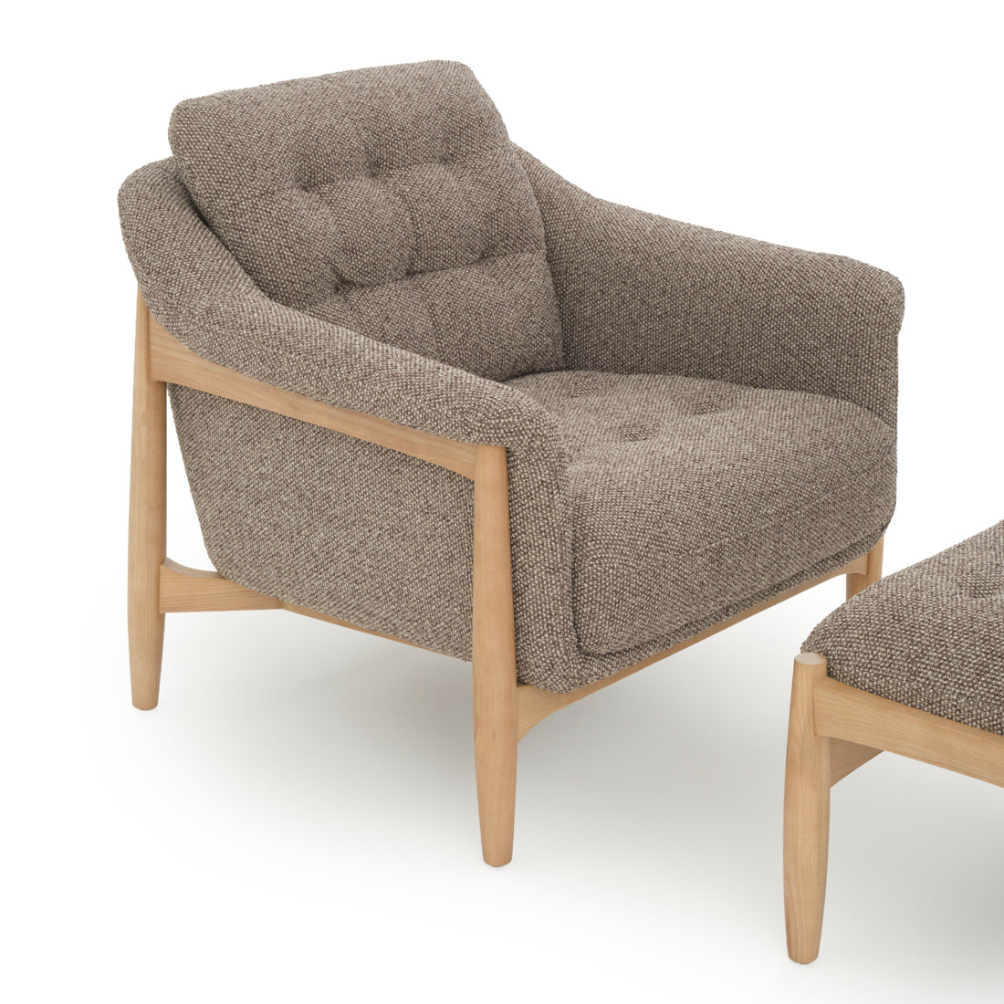 Naranda Fabric Accent Chair Dark Brown