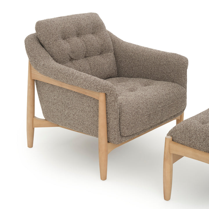 Naranda Fabric Accent Chair Dark Brown