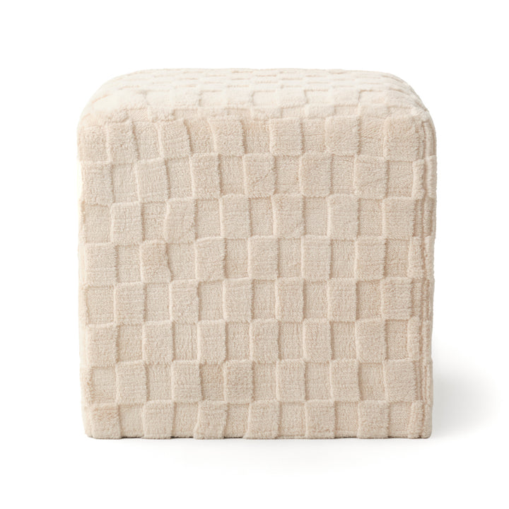 Nimit Fabric Ottoman Off White