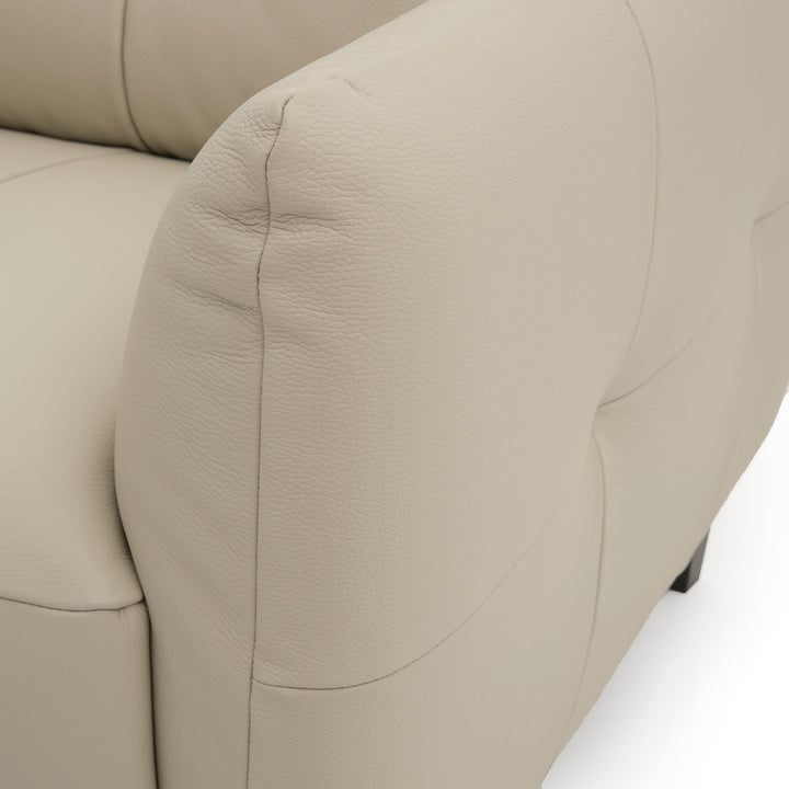 Wessa Leather Loveseat Beige