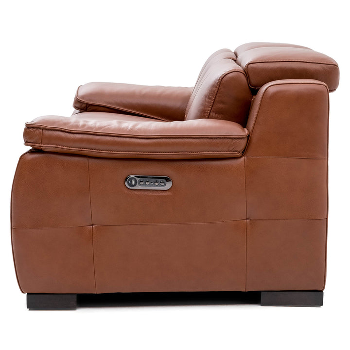 Nova Leather Reclining Sofa Cognac