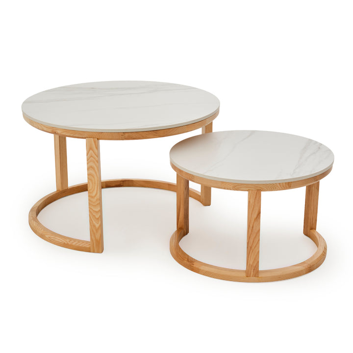 Eli Ceramic Nesting Table White