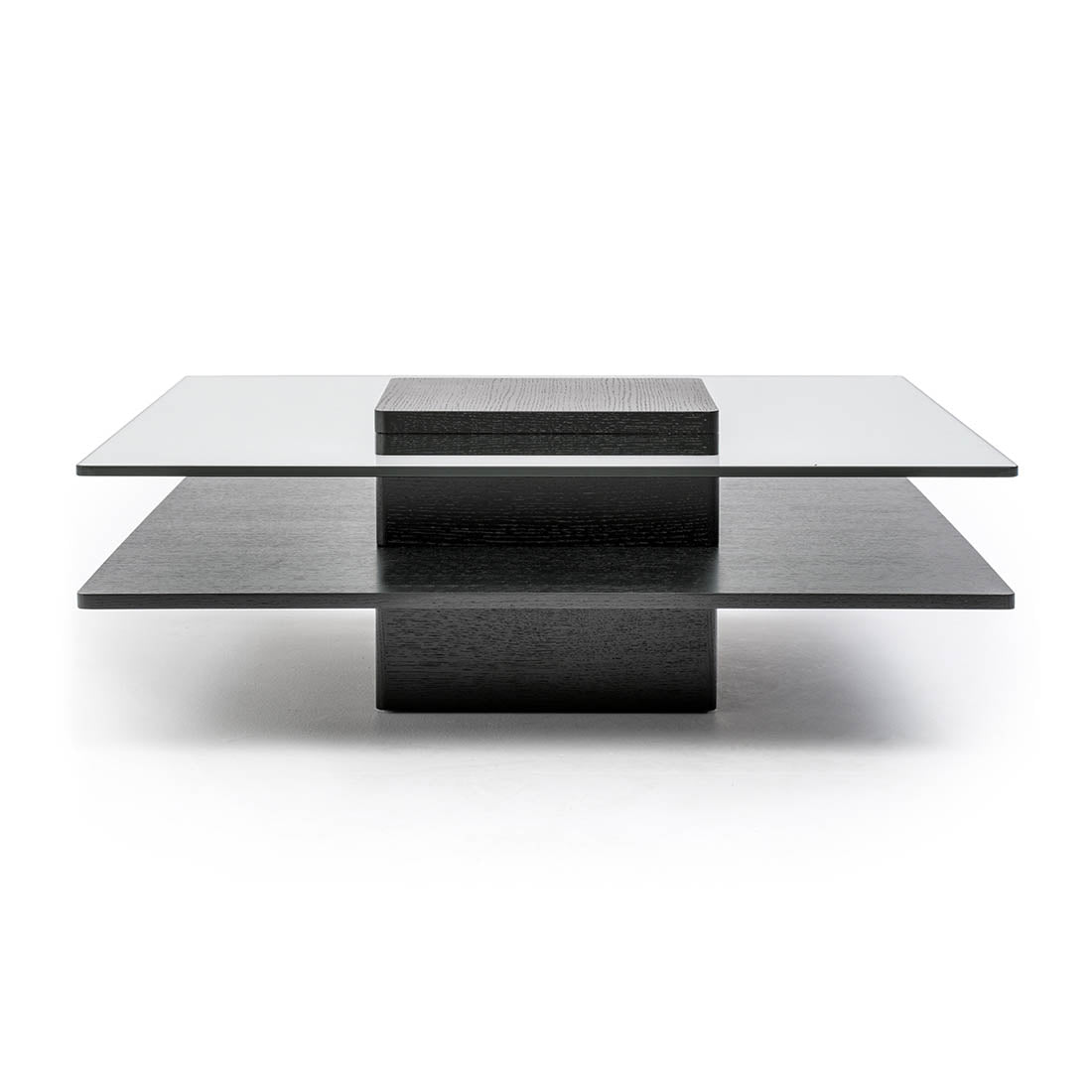 Piatto Glass Coffee Table Black