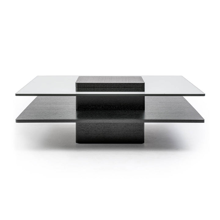 Piatto Glass Coffee Table Black