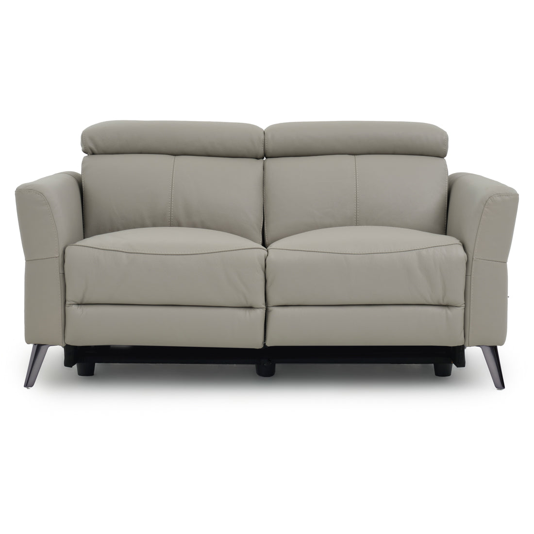 Westlyn Leather Reclining Loveseat Light Grey