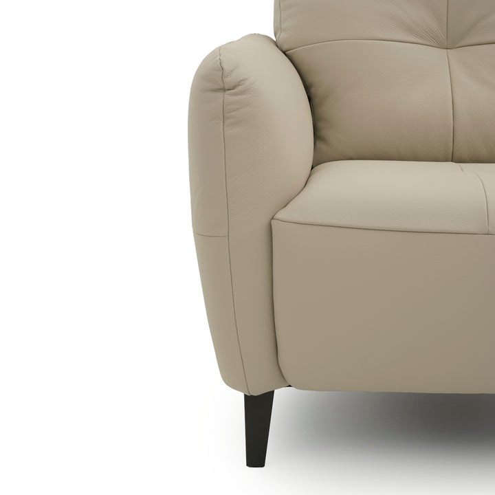 Wessa Leather Accent Chair Beige