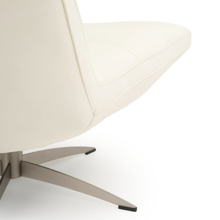 Windy Swivel Accent Chair White