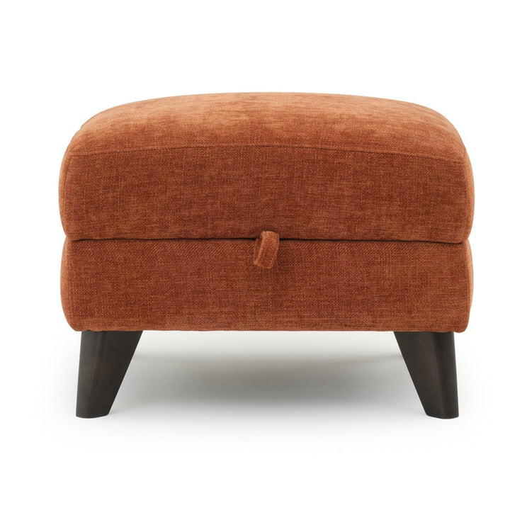 Nilani Ottoman with Storage Orange