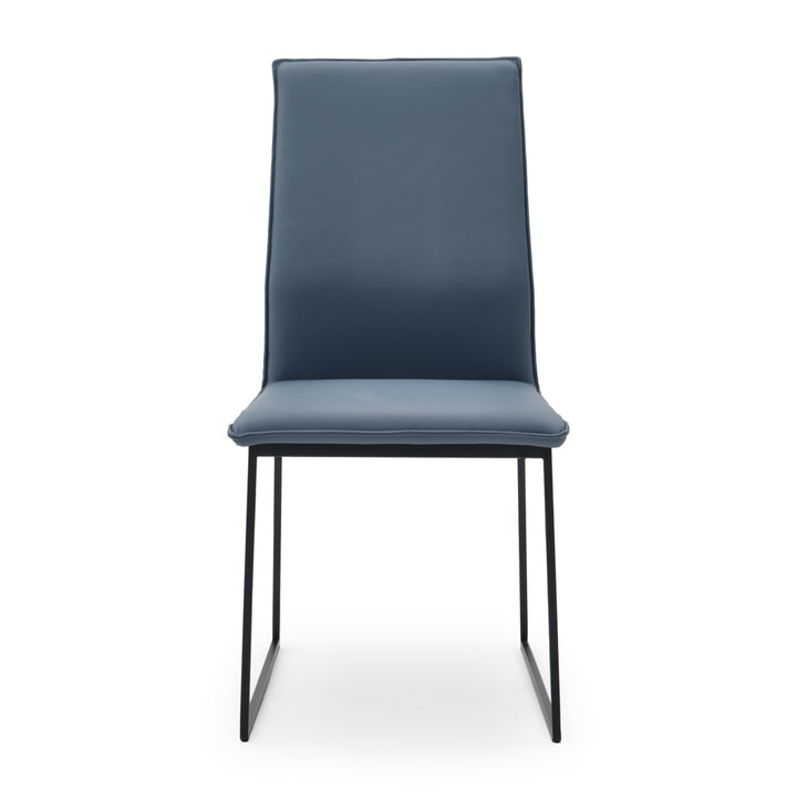 Wara Leather Chair Dark Blue