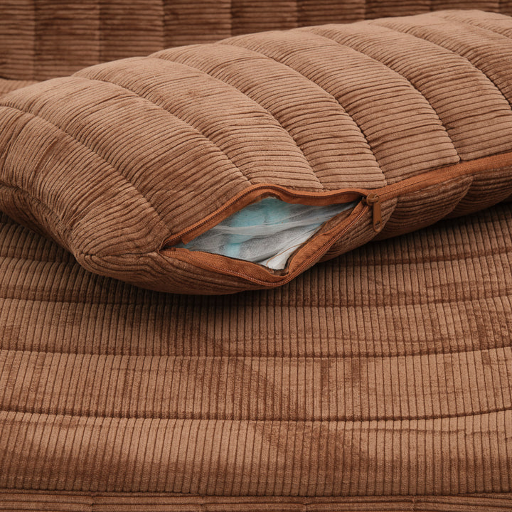 Esmina Fabric Accent Chair Dark Brown