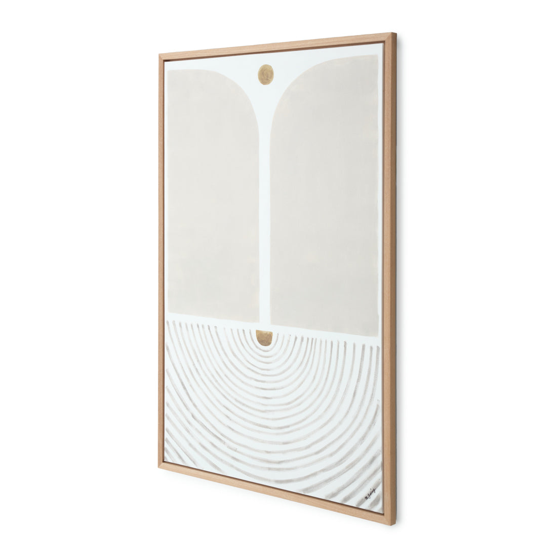Nomadi Painting on Canvas Beige