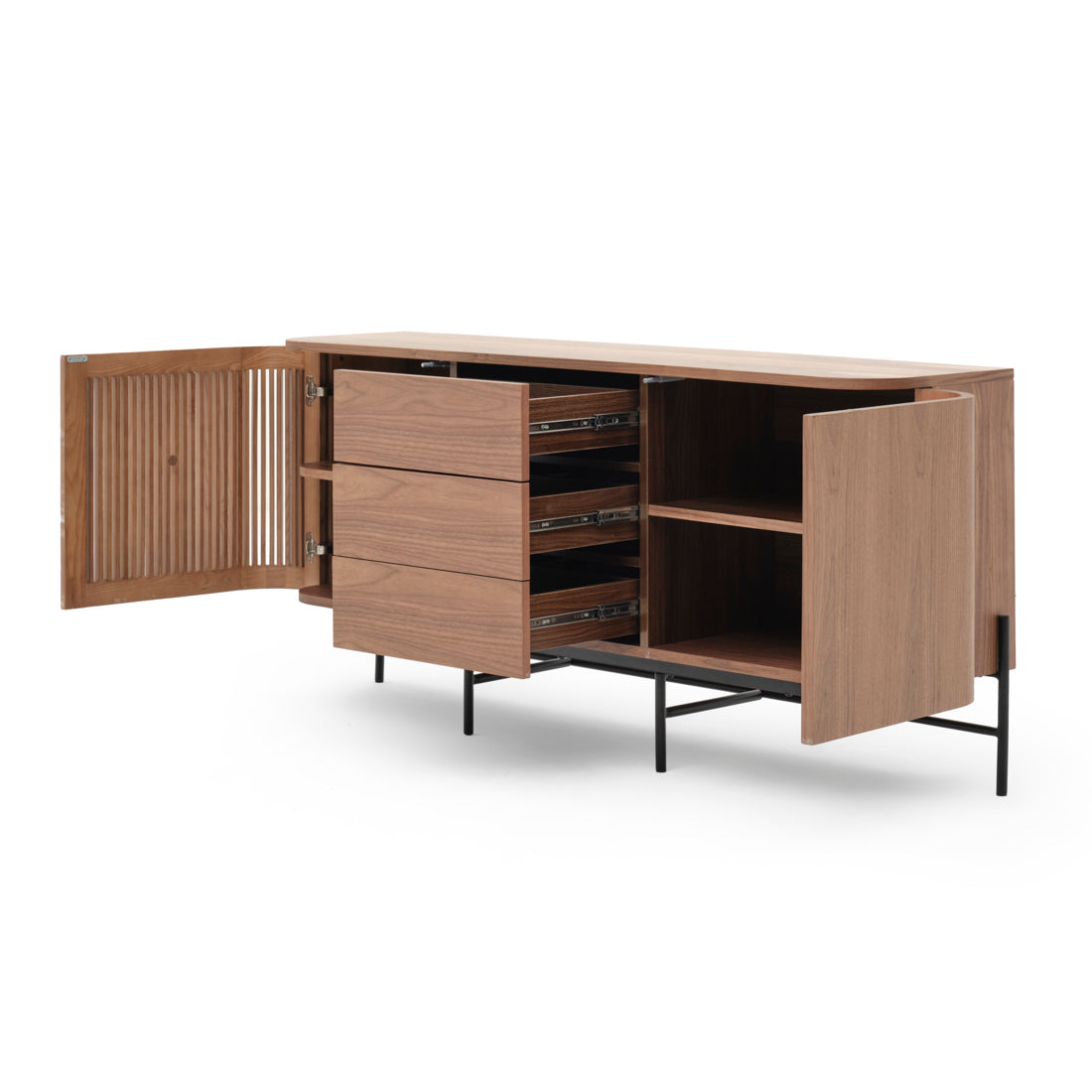 Easton Wood Sideboard Dark Brown