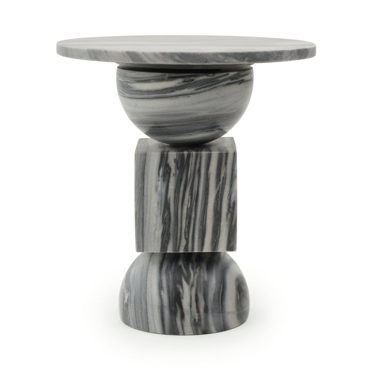 Walterina Marble Accent Table Dark Grey