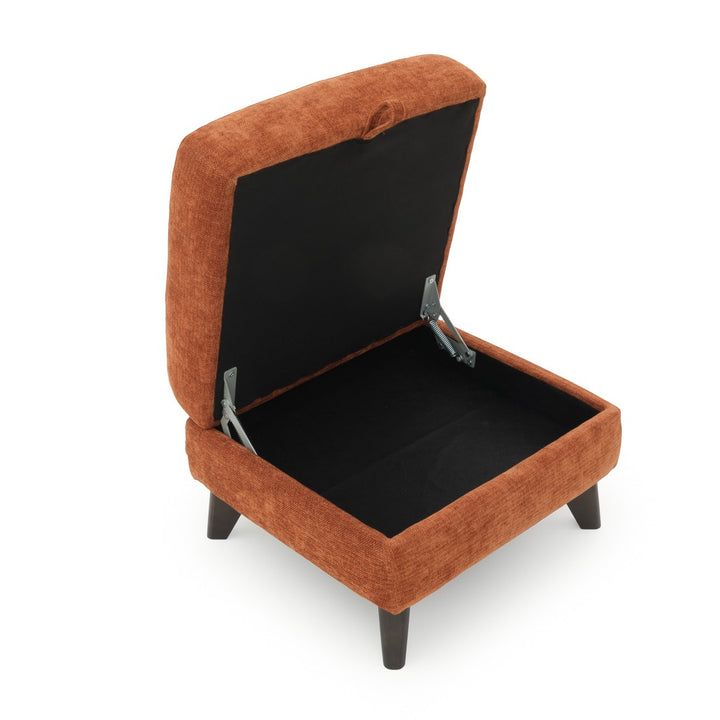 Nilani Ottoman with Storage Orange