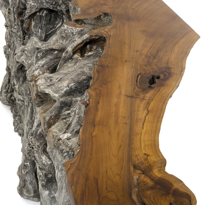 Walomi Wood Console Table Light Grey