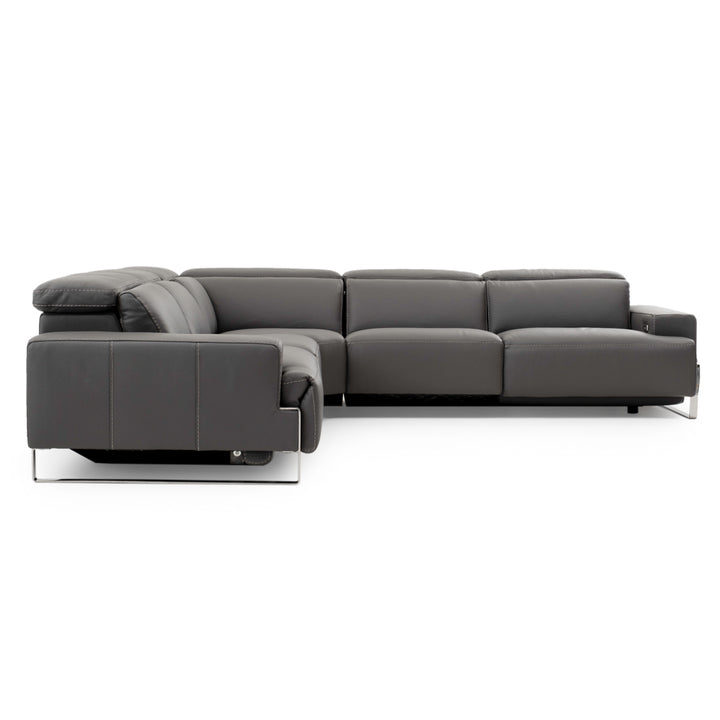 Warley Reclining Sectional Sofa Dark Grey