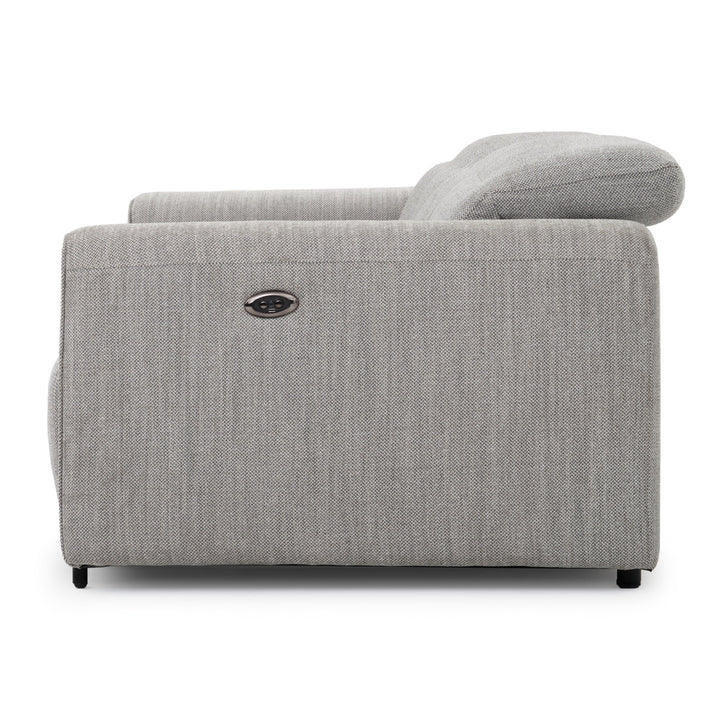 Wilnoir Fabric Reclining Sofa Light Grey