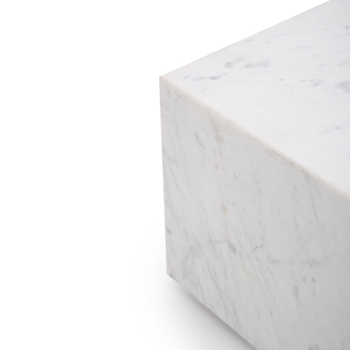 Nabby Marble Coffee Table White