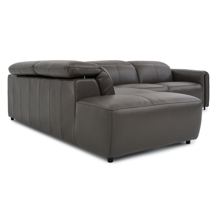 Wilnoir Reclining Sectional Sofa Dark Grey