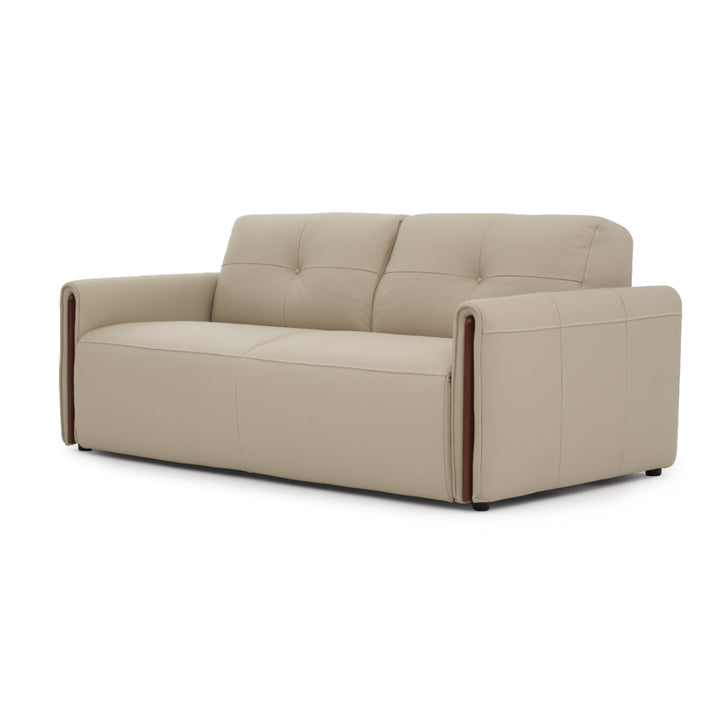Narita Leather Double Sofa-Bed Beige