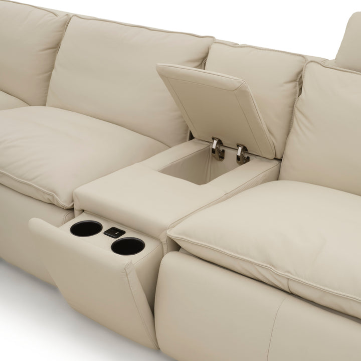 Nadyna Leather Modular Set Beige