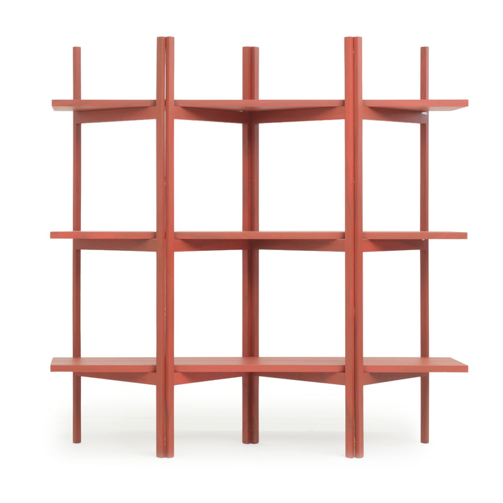 Siya Wood Bookcase Red
