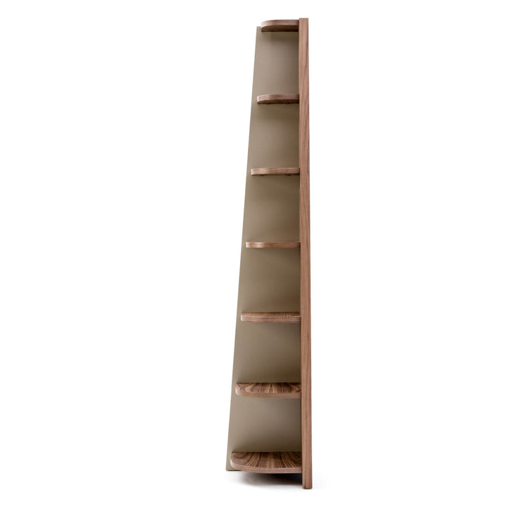 Neghan Wood Bookcase Dark Brown