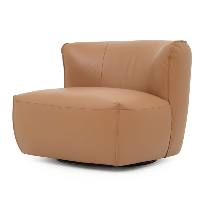 Nahla Swivel Accent Chair Cognac