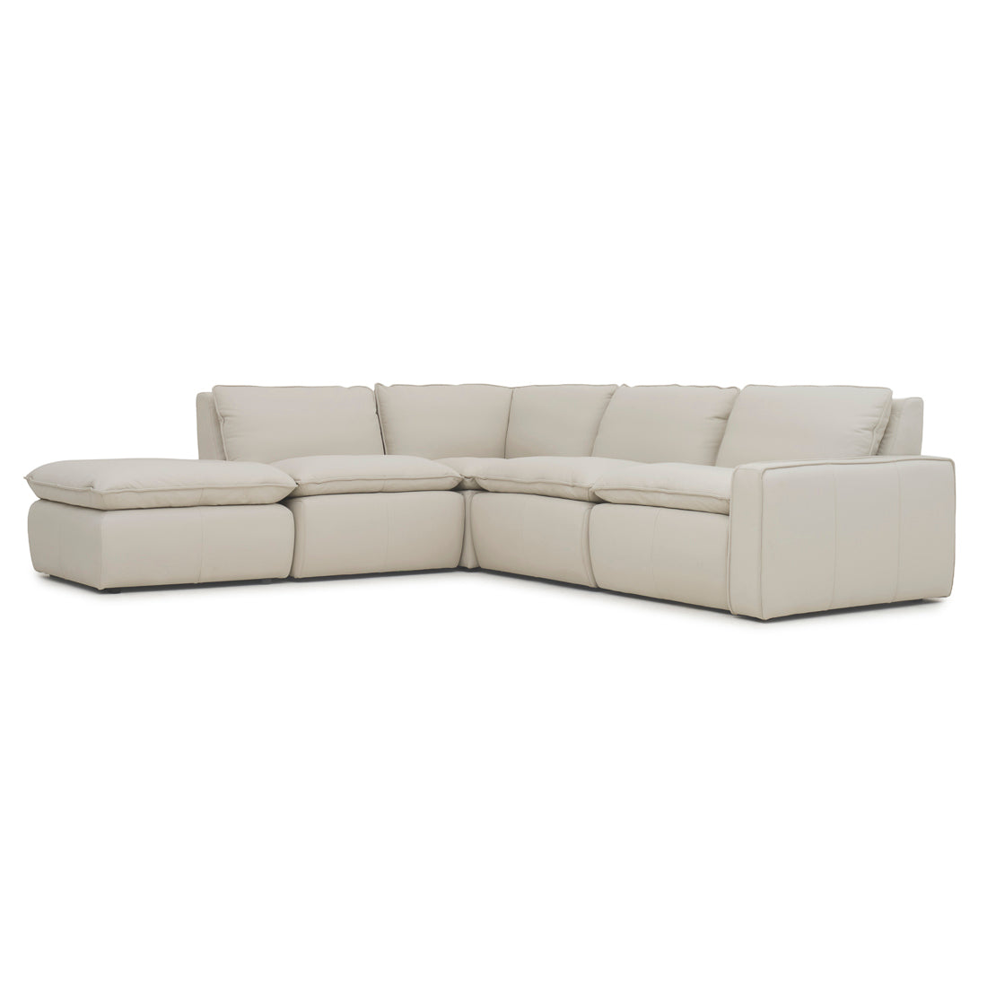 Nadyna Leather Modular Set Beige
