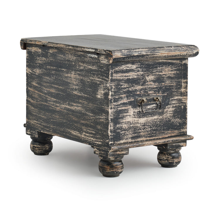 Navya Wood Accent Table Dark Grey