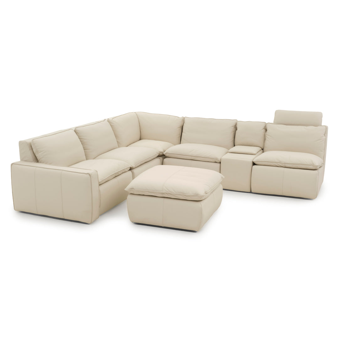 Nadyna Leather Modular Set Beige