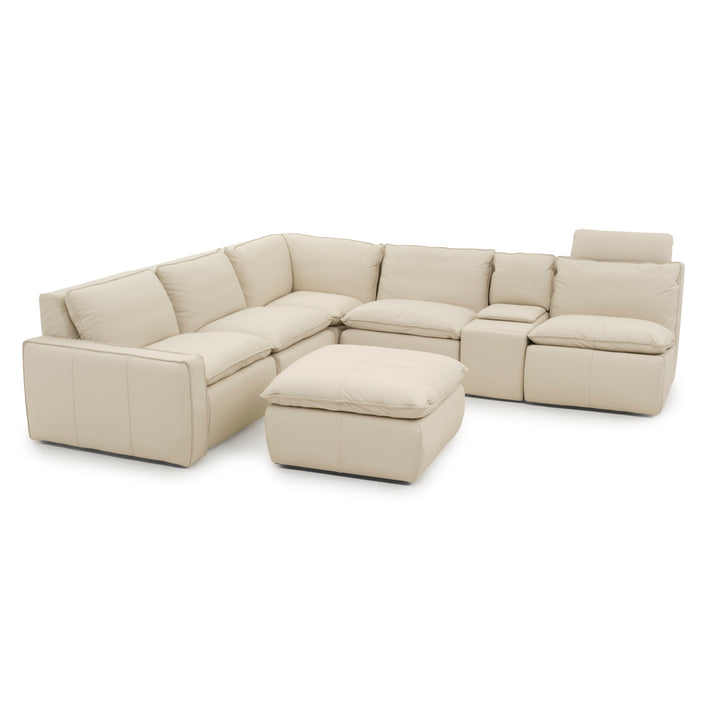 Nadyna Leather Modular Set Beige