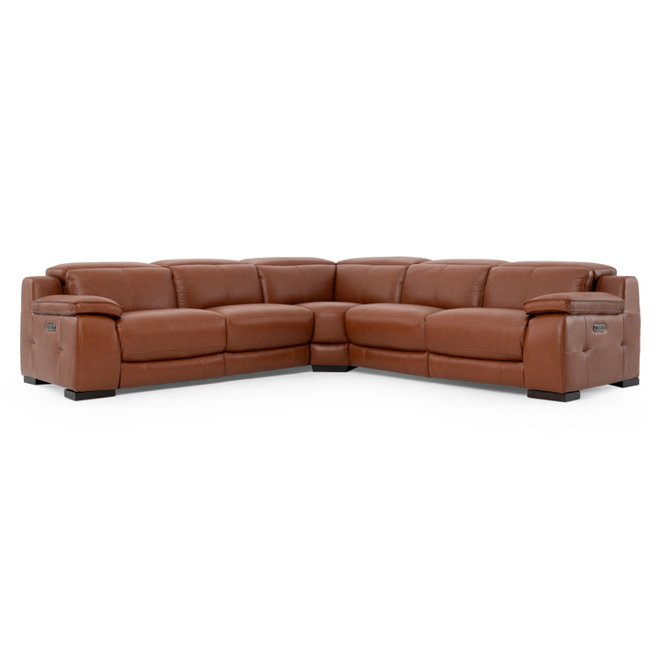 Nova Reclining Sectional Sofa Cognac