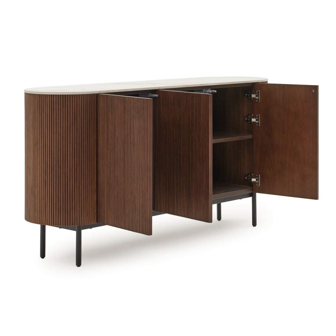 Esmeralda Wood Sideboard Dark Brown