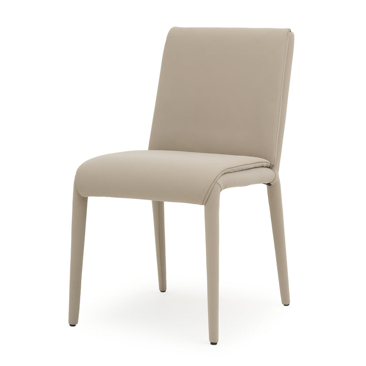 Nanji Leather Chair Light Grey