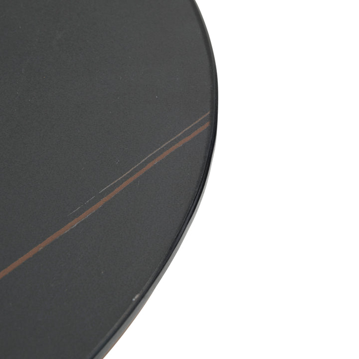 Elzie Ceramic End Table Black
