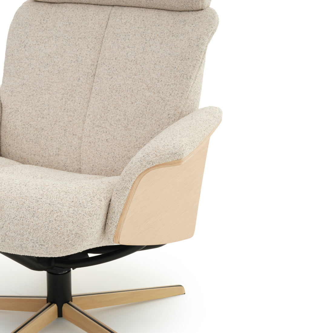 Nakatosa Reclining Chair with Ottoman Beige