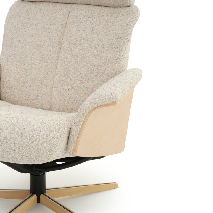 Nakatosa Reclining Chair with Ottoman Beige