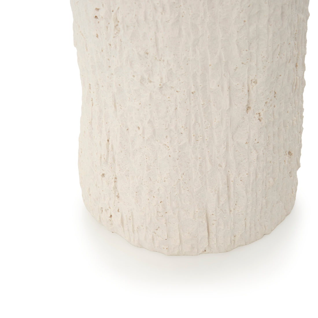Nadete Stone Accent Table White