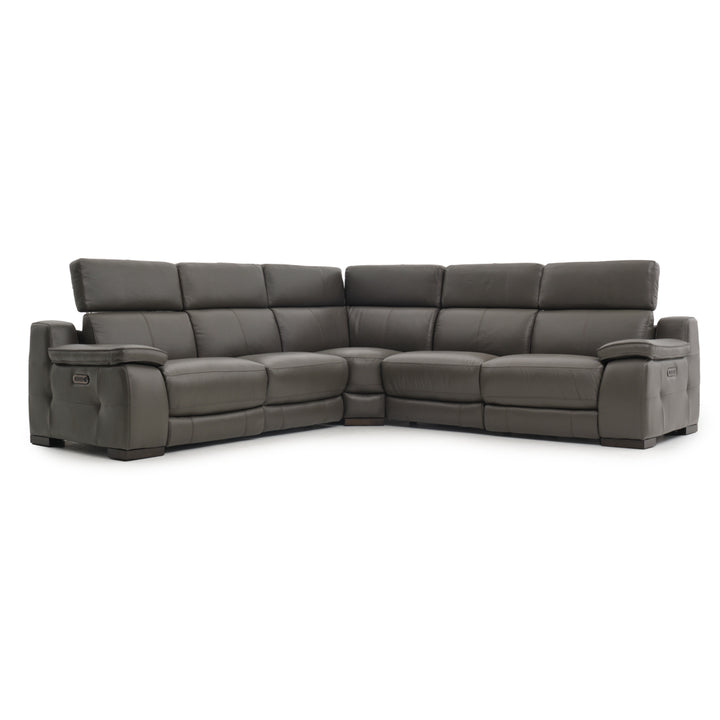 Nova Reclining Sectional Sofa Dark Grey