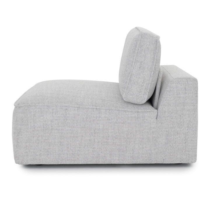 Nash Modular Armless Chair Light Grey