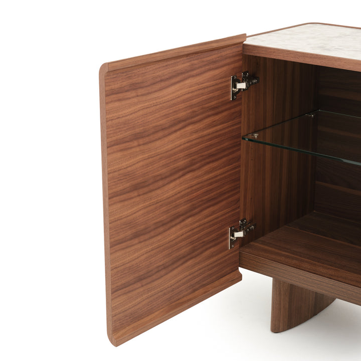 Evana Wood Sideboard Dark Brown