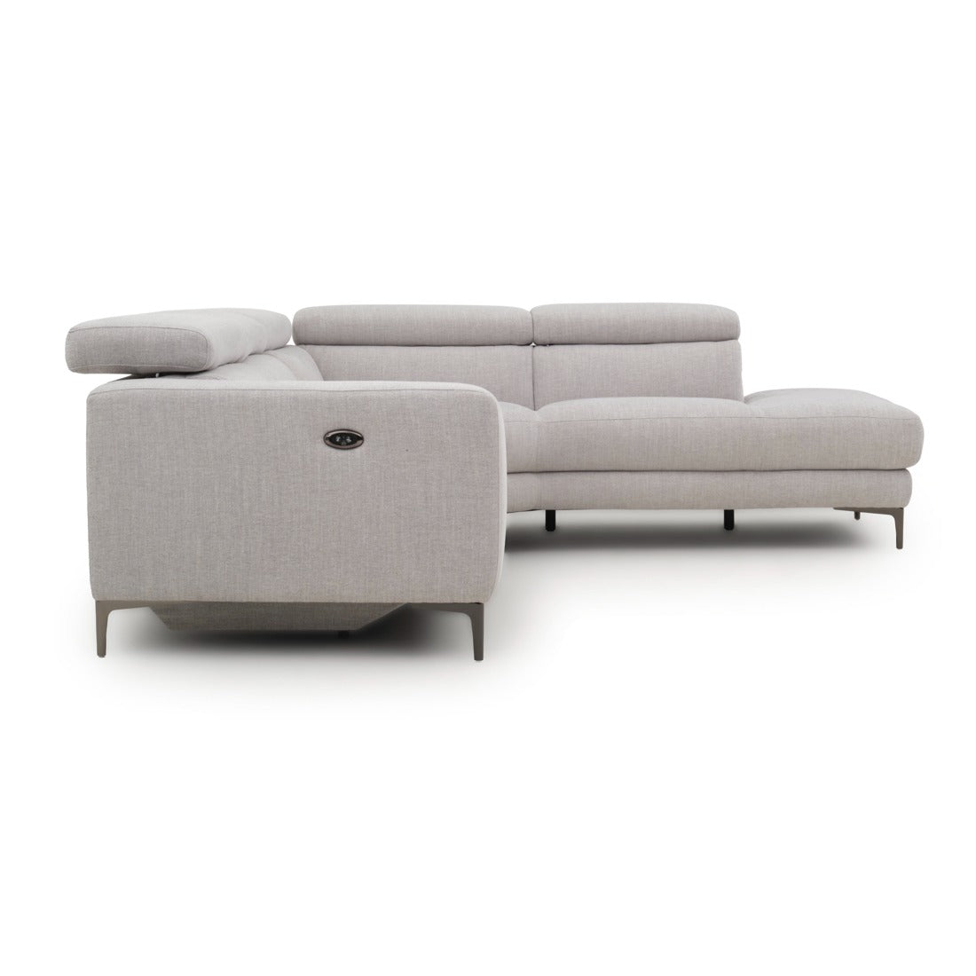 Emilia Reclining Sectional Sofa Light Grey