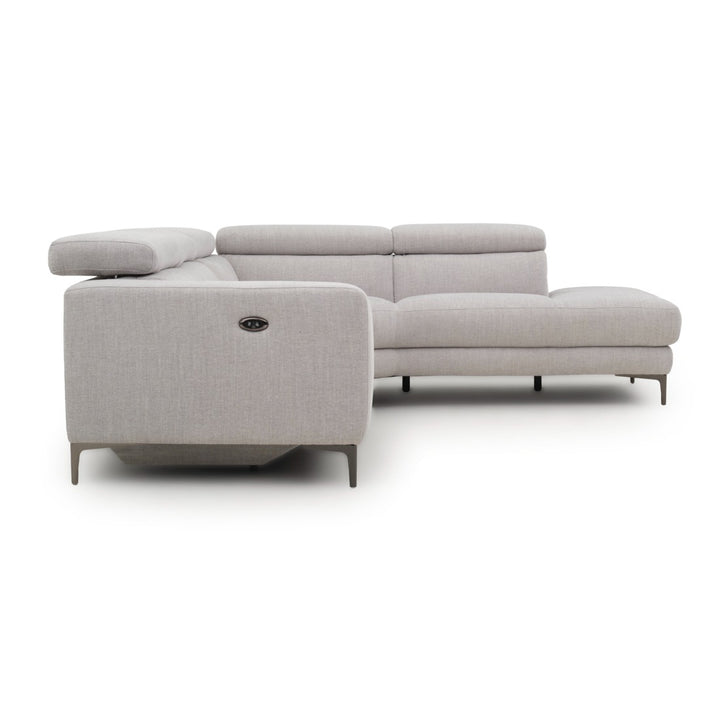 Emilia Reclining Sectional Sofa Light Grey