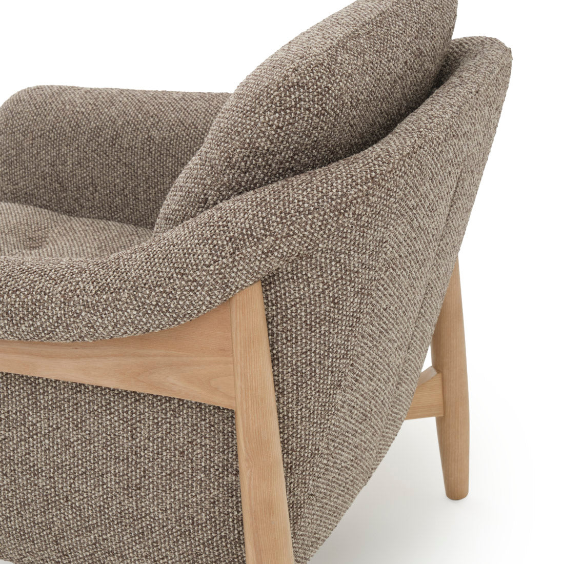 Naranda Fabric Accent Chair Dark Brown