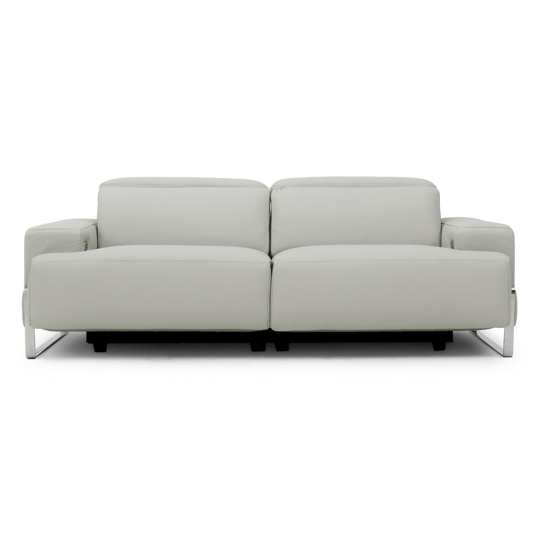 Warley Leather Reclining Sofa Beige